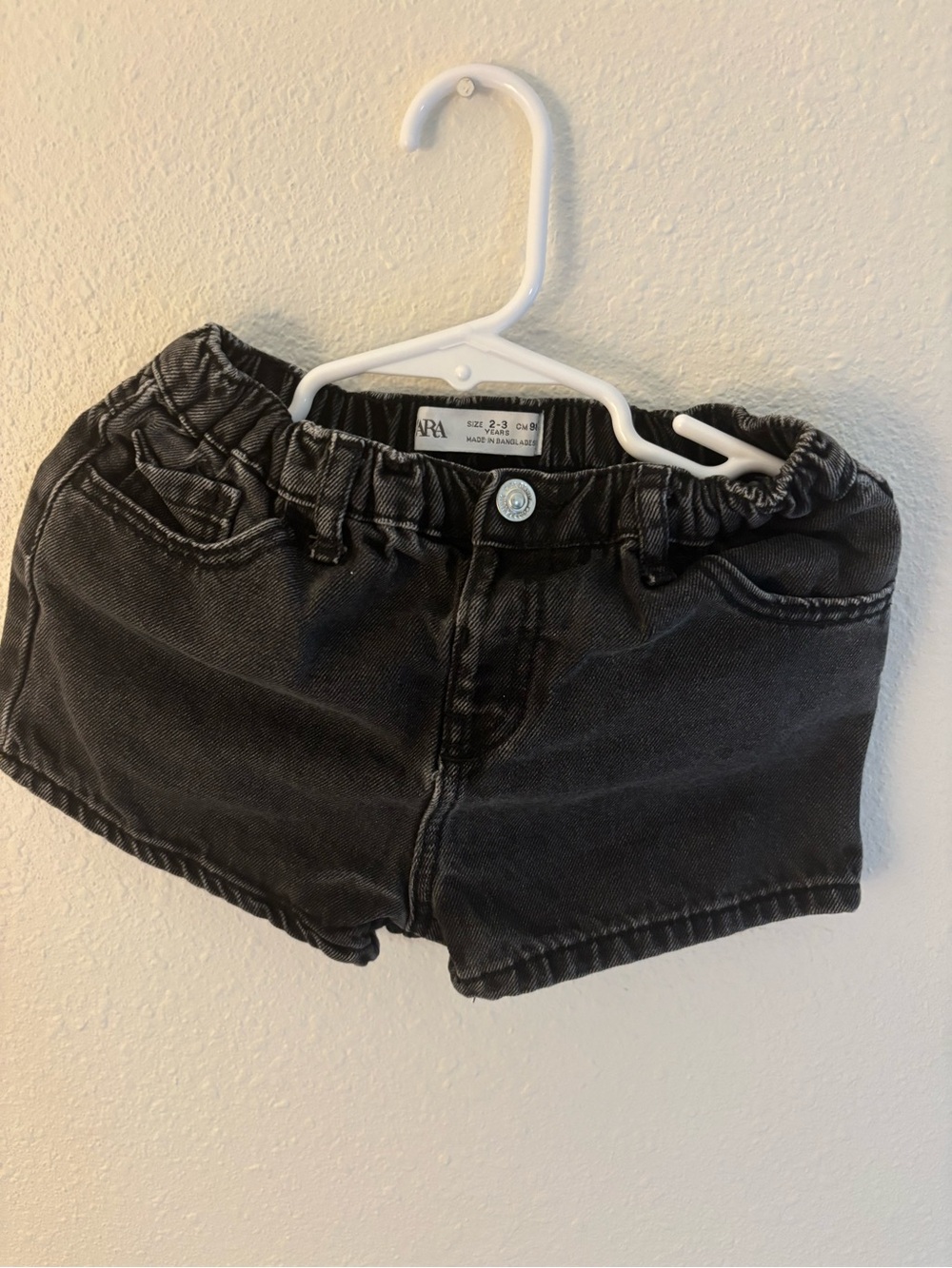 Zara Black Kids Denim Shorts